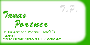 tamas portner business card